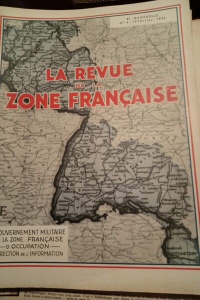 La revue de la zone française – Direction de l’information – 1946