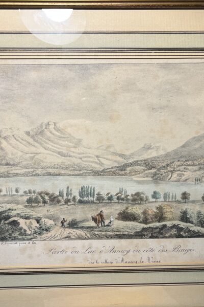 Partie du lac d&rsquo;Annecy du côté des Bauges – Prosper Dunant – 1824
