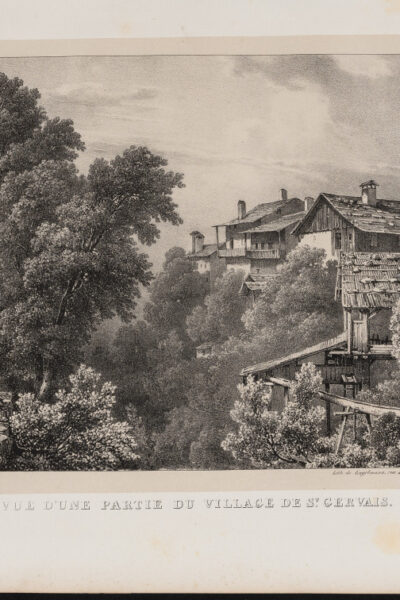 Vue d’une partie du village de Saint-Gervais – Jules Louis Fréderic Villeneuve – 1827