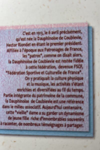 La Dauphinoise de Coublevie – Martine Galiano – 2013