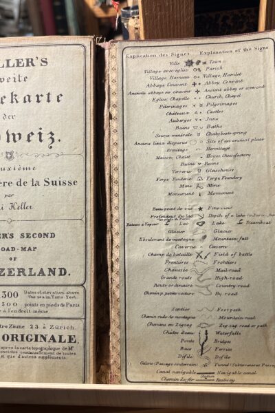 Second road-map of Switzerland – Henri Keller – 1875