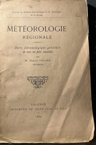 Météorologie régionale – Marius Villard – 1889