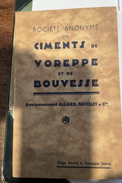 Ciments de Voreppe et de Bouvesse – Société Anonyme des Ciments de Voreppe et de Bouvesse – 1935