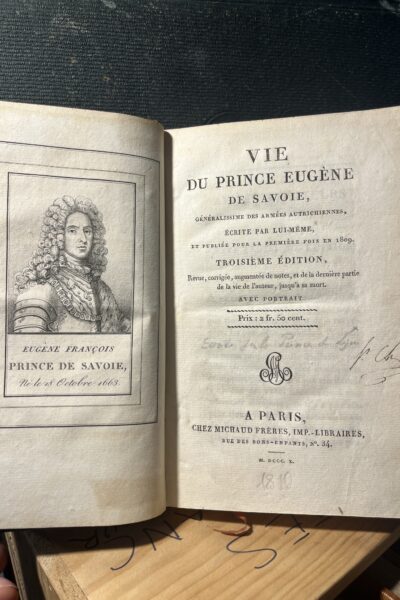 Vie du Prince Eugène de Savoie – Prince Charles de Ligne – 1810