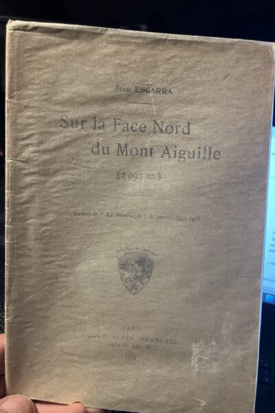 Sur la face nord du Mont Aiguilles ( 2097 m ) – Jean Escarra – 1916