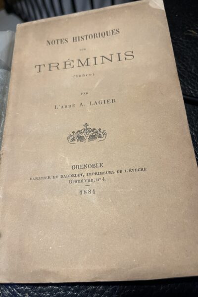 Notes historiques sur Tréminis – Abbé Lagier – 1881