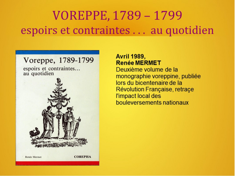Voreppe, 1789-1799 espoirs et contraintes au quotidien