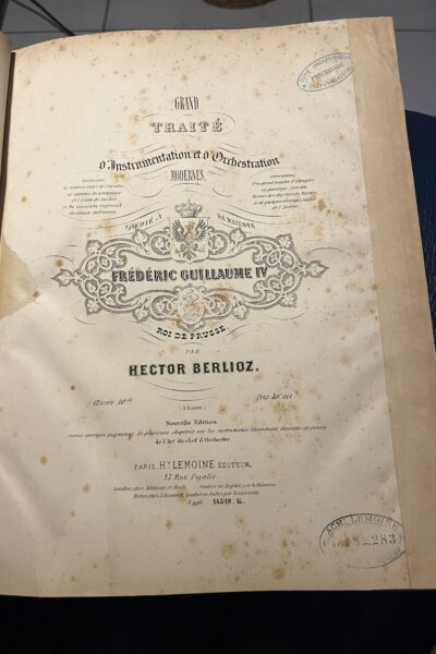 Traité d&rsquo;instrumentation et d&rsquo;orchestration – Hector Berlioz – Non daté
