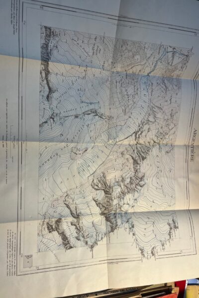 Carte du massif du Mont-Blanc 1:20 : Argentière – VALLOT Henri, Joseph et Charles – 1936