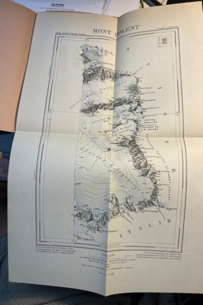 Carte du massif du Mont-Blanc 1:20 : Mont Dolent – VALLOT Henri, Joseph et Charles – 1940