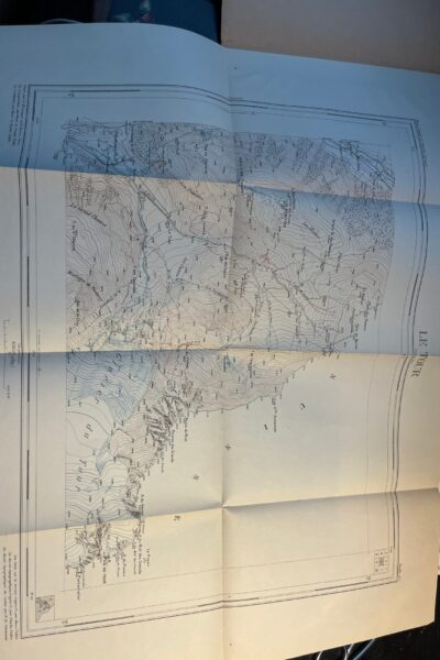 Carte du massif du Mont-Blanc 1:20 : Le Tour – VALLOT Henri, Joseph et Charles – 1926