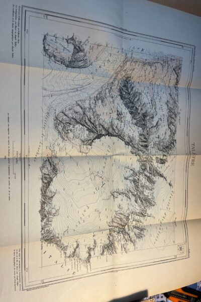 Carte du massif du Mont-Blanc 1:20 : Talèfre – VALLOT Henri, Joseph et Charles – 1925