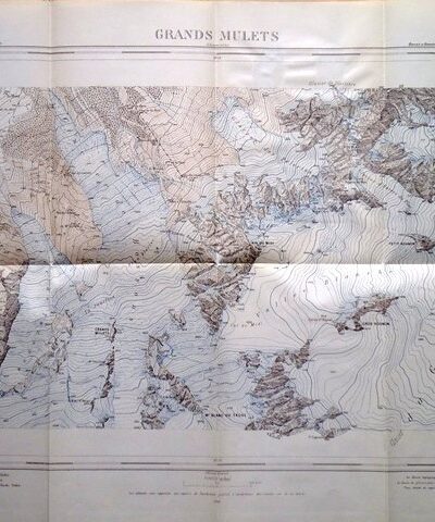 Carte du massif du Mont-Blanc 1:20 : Grands Mulets – VALLOT Henri, Joseph et Charles – 1935