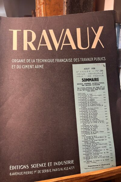 Organe de la technique française des travaux publics et du ciment armé : Aout 1958 – TRAVAUX – 1958