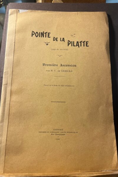 Pointe de la Pilatte ( 3490m environ ) – CESSOLE Victor de – 1900
