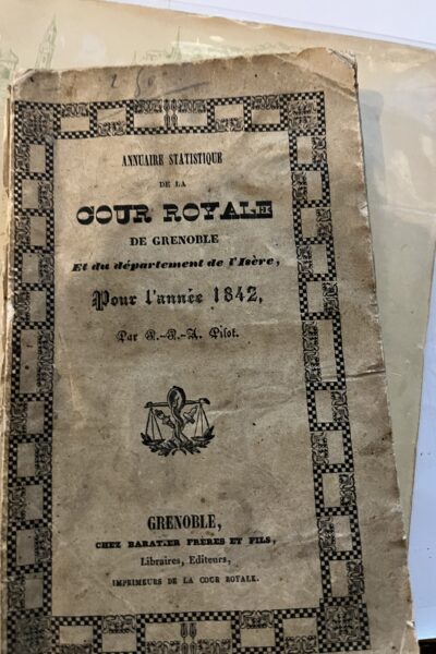 Annuaire statistique pour l’année 1842 – COUR ROYALE DE GRENOBLE – 1842