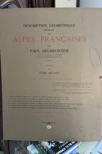 Description géométrique détaillée des Alpes Françaises(Annexe du tome second) : Tour d&rsquo;horizon du sommet du Mont-Blanc – HELBRONNER Paul – 1921