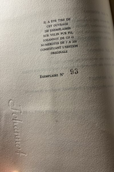 Liberté provisoire : Grand papier, numéroté – LANVIN Lieutenant-Colonel – 1973