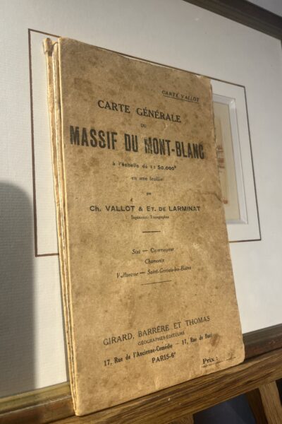Carte générale du massif du Mont-Blanc au 1 : 50 000e : Sixt Courmayeur Chamonix Vallorcine Saint-Gervais – VALLOT/LARMINAT Charles/Etienne de – 1953