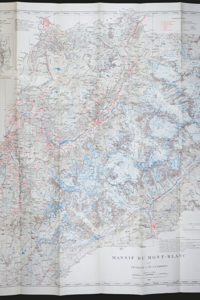 Carte générale du massif du Mont-Blanc au 1 : 50 000e : Sixt Courmayeur Chamonix Vallorcine Saint-Gervais – VALLOT/LARMINAT Charles/Etienne de – 1953